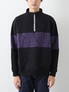 Perks and Mini (PAM) Sands Half Zip Sweat - Black
